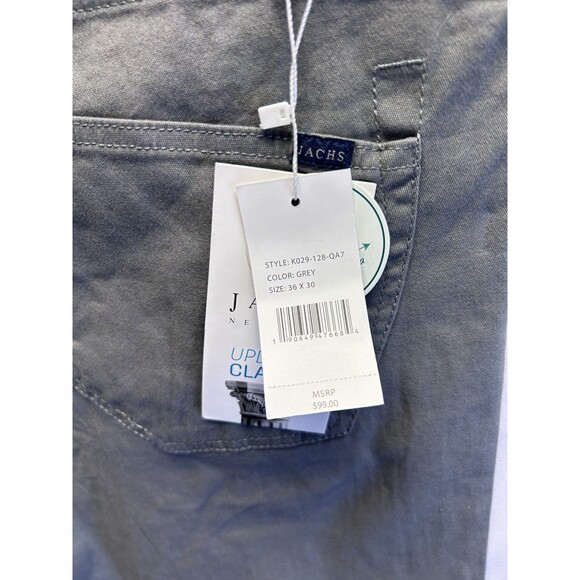 Jachs New York Men's Straight Stretch 5 Pocket Twill Pant 36X30 Charcoal Gray - Picture 11 of 12
